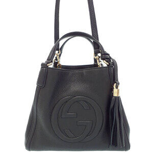 Gucci Soho shoulder bag Leather Tassel Interlocking GG